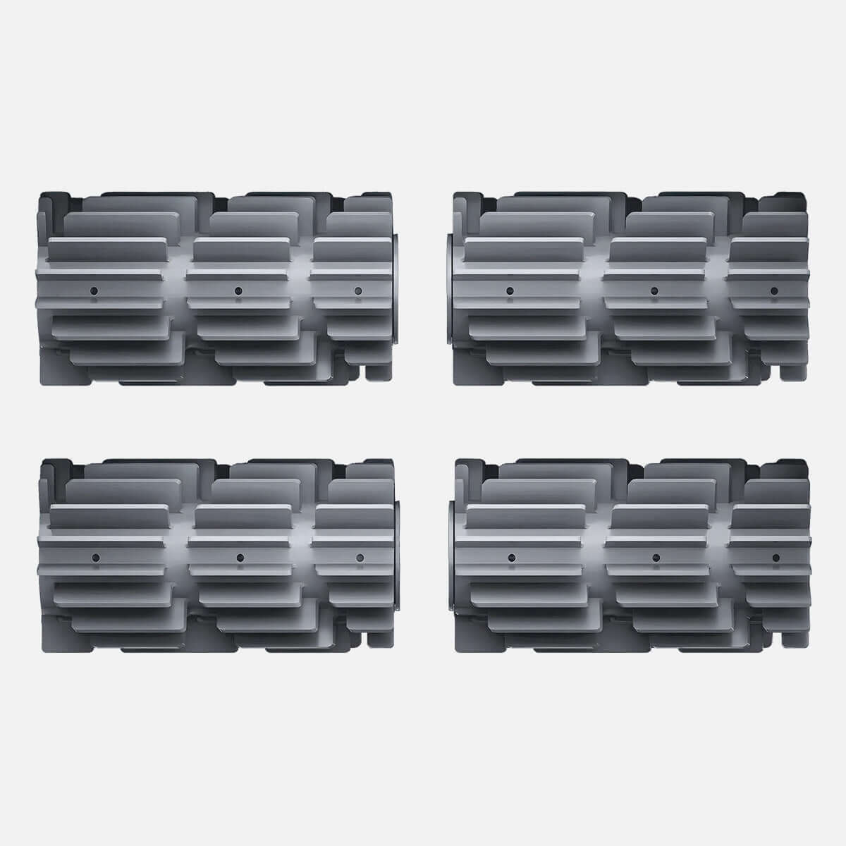 Roller brush segments for robotic pool cleaners